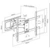 EQuip 37"-80" Full Motion TV Wall Mount Bracket Black 650335