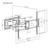 Stansson WM-60120-5-60 TV Wall mount 60"-120" Black WM-60120-5-60