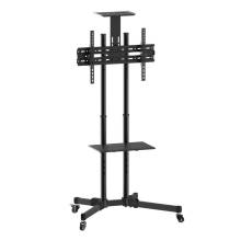 TECHLY  Floor Trolley with Shelf LCD/LED/Plasma 37"-70" Black 105643