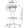 TECHLY Floor Trolley with Shelf LCD/LED/Plasma 37"-70" Black 105643