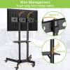 TECHLY Floor Trolley with Shelf LCD/LED/Plasma 37"-70" Black 105643