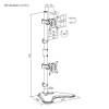 EQuip 17"-32" Dual Vertical Monitor Tabletop Stand 650128