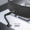 ACT AC8340 Single Monitor Arm Office Premium with Gas Spring AC8340