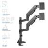 ACT AC8343 Dual Monitor Arm Office Premium with Gas Spring Pole Mounted AC8343
