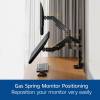 ACT AC8343 Dual Monitor Arm Office Premium with Gas Spring Pole Mounted AC8343