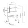 ACT AC8372 Mobile TV/monitor floor stand, 50” to 86” VESA AC8372