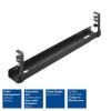 ACT AC8376 Under Desk Extendable Cable Management Tray with Clamp Mount AC8376