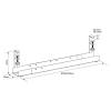 ACT AC8376 Under Desk Extendable Cable Management Tray with Clamp Mount AC8376