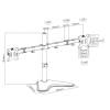 TECHLY Double Joint Monitor Arm 13"-32" Black ICA-LCD 2524