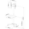 TECHLY Trolley Floor Stand LCD/LED/Plasma 23"-55" Black ICA-TR21