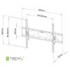 TECHLY  Wall Bracket for LED LCD TV Tilt 40"-65" Black ICA-PLB 131L