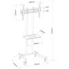 TECHLY  Mobile TV Stand/Trolley for LED/LCD 32-70" with shelf ICA-TR23