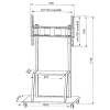 TECHLY Multifunction Mobile TV Cart for LED/LCD TV 55-100" with shelf ICA-TR30