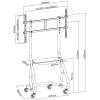 TECHLY Trolley Floor Support for TV from 60" to 105" Black ICA-TR38