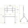 TECHLY Multifunction Mobile Floor Stand for 65-100" LCD/LED/Plasma TVs Black ICA-TR53LB