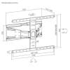 EQuip 43"-90" Ultra-Slim Full Motion TV Wall Mount Bracket 650344