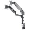 Manhattan Universal Gas Spring Monitor Mount with Height-Adjustable Arms 17"-32" Silver 461597