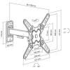 SBOX LCD-221-2 Wall Mount 13"-43" Black LCD-221-2