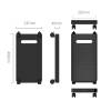 Orico CPB2-BK-BP Computer Host Bracket with Wheels Black CPB2-BK-BP