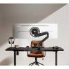 Manhattan Ultra heavy-Dusty Aluminium Gas Spring Single Desk Mount with USB Port 17"-57" Black 462594