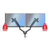 Esperanza ERW020 Mache desk mount for two monitors 17"-27" Black ERW020