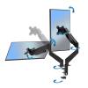 Esperanza ERW020 Mache desk mount for two monitors 17"-27" Black ERW020