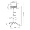 SBOX FS-224-2 Floor Mobile Mount 32"-55" Black FS-224-2