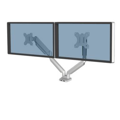 Fellowes Platinum Series Dual Monitor Stand Silver 8056501 Fellowes Platinum Series Dual Monitor Stand Silver 8056501