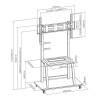 SBOX FS-1035 Floor Mobile Mount 37"-100" Black FS-1035