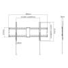Manhattan Low-Profile Fixed TV Wall Mount 43"-100" Black 461948