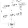 Manhattan Universal Four Monitor Mount with Double-Link Swing Arms 461566