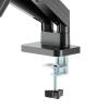 Gembird Desk mounted adjustable double monitor arm 17"-32" Black MA-DA2-06