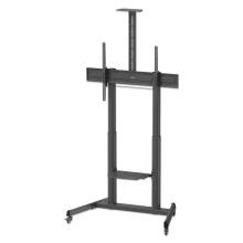 Manhattan Large-Screen Multimedia TV Cart with Tool-Free Height Adjustment 60"-120" Black 462709 Manhattan Large-Screen Multimedia TV Cart with Tool-Free Height Adjustment 60"-120" Black 462709