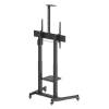 Manhattan Large-Screen Multimedia TV Cart with Tool-Free Height Adjustment 60"-120" Black 462709