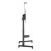 Manhattan Large-Screen Multimedia TV Cart with Tool-Free Height Adjustment 60"-120" Black 462709