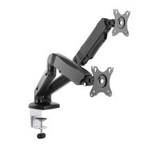Manhattan Aluminum Gas Spring Dual Monitor Desk Mount 17"-32" Black 462501 Manhattan Aluminum Gas Spring Dual Monitor Desk Mount 17"-32" Black 462501