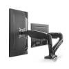Manhattan Aluminum Gas Spring Dual Monitor Desk Mount 17"-32" Black 462501