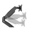 Manhattan Aluminum Gas Spring Dual Monitor Desk Mount 17"-32" Black 462501