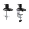 Manhattan Aluminum Gas Spring Dual Monitor Desk Mount 17"-32" Black 462501