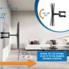 Manhattan Outdoor Full-Motion TV Wall Mount 37"-86" Black 462150