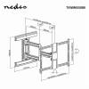 Nedis Full Motion TV Wall Mount 37"-80" Black TVWM6550BK