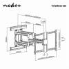 Nedis Full Motion TV Wall Mount 37"-80" Black TVWM6551BK