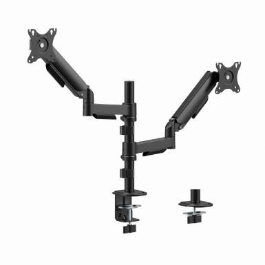 Gembird MA-DA2P-02 Adjustable desk 2-display mounting arm 17”-32” Black MA-DA2P-02 Gembird MA-DA2P-02 Adjustable desk 2-display mounting arm 17”-32” Black MA-DA2P-02