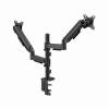 Gembird MA-DA2P-02 Adjustable desk 2-display mounting arm 17”-32” Black MA-DA2P-02