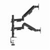 Gembird MA-DA2P-02 Adjustable desk 2-display mounting arm 17”-32” Black MA-DA2P-02