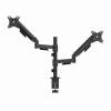 Gembird MA-DA2P-02 Adjustable desk 2-display mounting arm 17”-32” Black MA-DA2P-02
