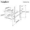 Nedis Full Motion TV Wall Mount 37"-80" Black TVWM3551BK