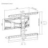 Nedis Full Motion TV Wall Mount 43"-90" Black TVWM5560BK