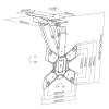 Nedis SmartLife Motorised TV Ceiling Mount 23"-65" Black TVCM5850BK