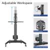 ACT Mobile Workstation for a single monitor with CPU mount keyboard and mouse tray Black AC8374
